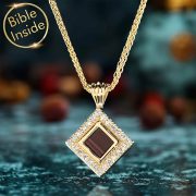 Souvenir Shop Gold Pendant With Nano Bible Chip From My Nano Jewelry